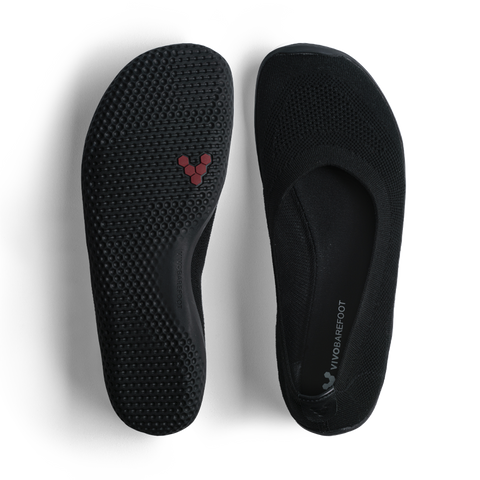 Vivobarefoot Primus Asana Yin Ballerina Knit Womens Obsidian - TheFunctionalJoint