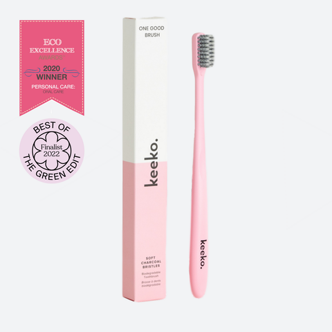 One Good Brush - Biodegradable Toothbrush: Pink - TheFunctionalJoint