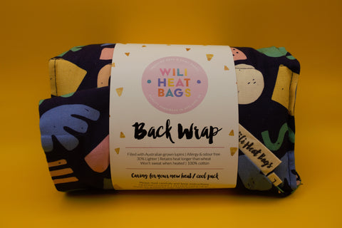 Back Wrap Wili Heat Bags - Navy Shapes